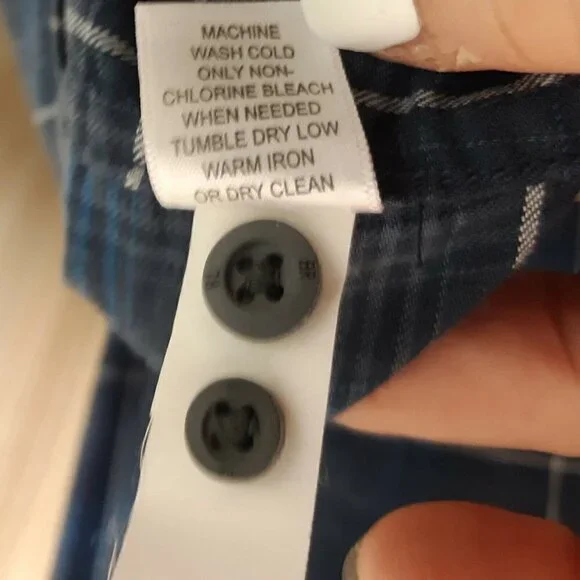 Banana Republic Mens Blue Plaid Button Down Shirt Large - Picture 4 of 5